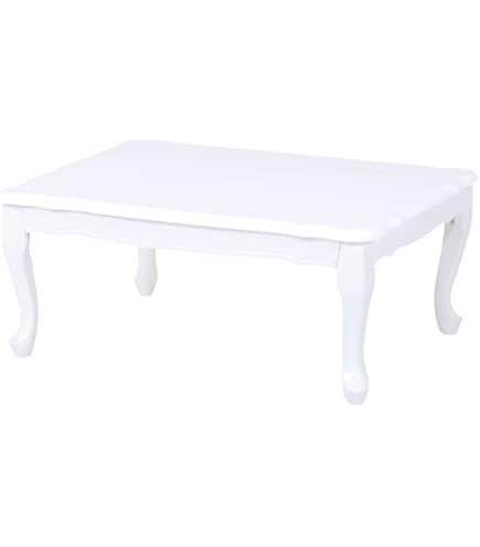 Amazon｜リビングテーブル シルバー 84cm 完成品 猫脚 センター